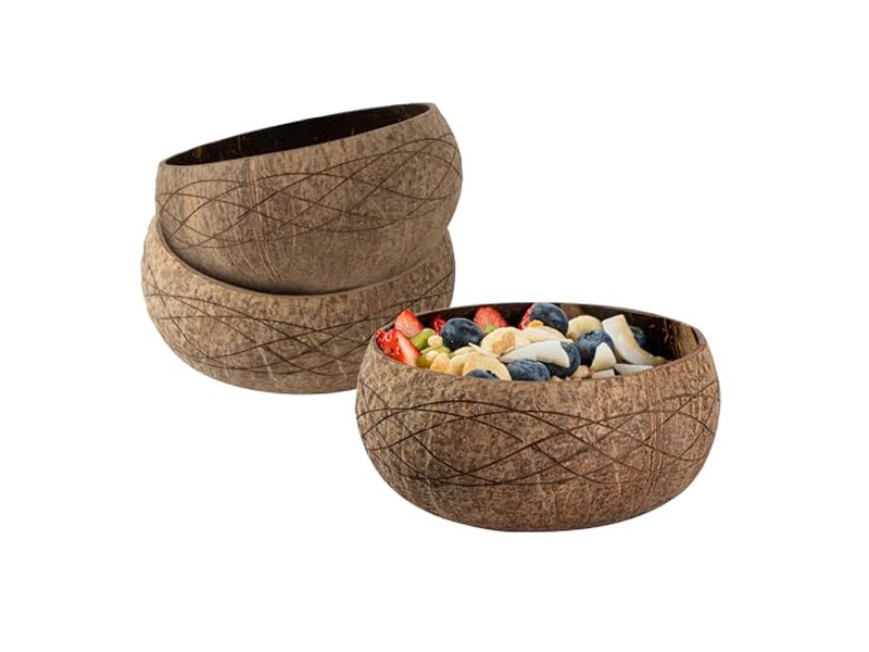 Bol en Bois de 12 Pouces Bols en Acacia Pâtisserie en Plastique Produits en Bois de Mangue en Rotin