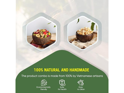 Bols en Bambou 7 Pour Nourriture Crème Glacée Bol de Noix de Coco 32 4 Énorme Coque Bio