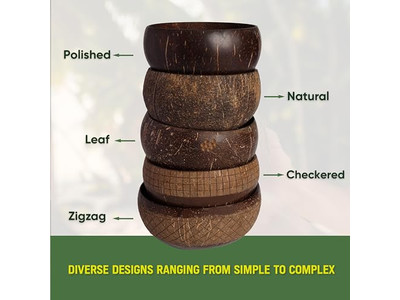 Bols en Bambou 7 Pour Nourriture Crème Glacée Bol de Noix de Coco 32 4 Énorme Coque Bio