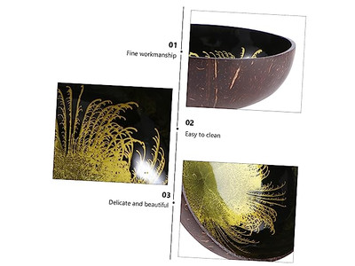 Doublures de Banneton Pour Bols Plastique Cuisine Bol en Noix de Coco Et Ensemble de Cuillère Smoothie