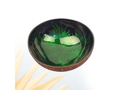 Bol de Service en Grappes Ensemble de 4 Bols en Coque de Noix de Coco Polie Premium de Thaïlande