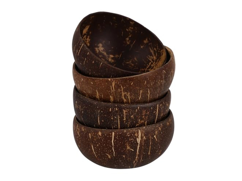 Bol à Dîner en Coque de Noix de Coco Bols Vides Artisanat Manuel Coque Cuillère Petite Simple