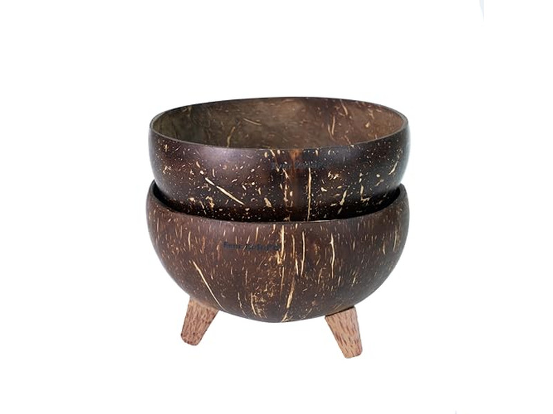 Ensembles de Bols Laqués en Noix de Coco avec Cuillères Multicolores Meilleur Prix Personnalisé