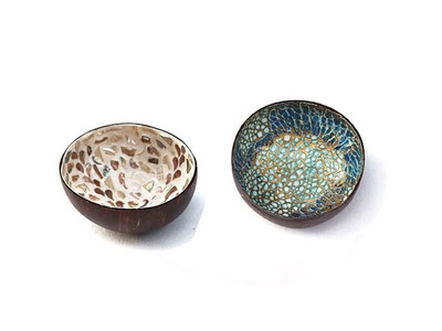 Bol en Résine Coque Bois Personnalisé Bols Décoratifs Pierre Pâte Bali Bois