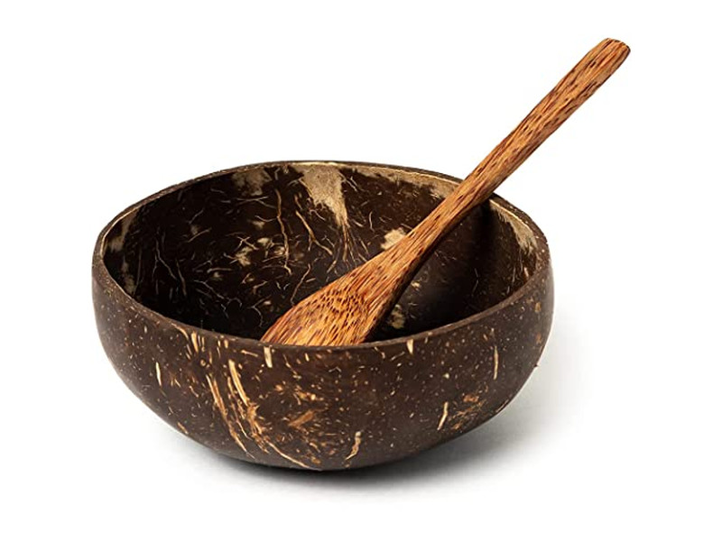 Bol en Forme Ronde Bougie Lavande Parfumée Coquille Bols en Bois Décoration