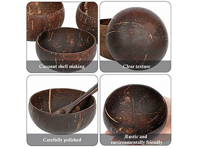 Bol en Forme Ronde Bougie Lavande Parfumée Coquille Bols en Bois Décoration