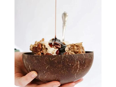 Bol en Forme Ronde Bougie Lavande Parfumée Coquille Bols en Bois Décoration