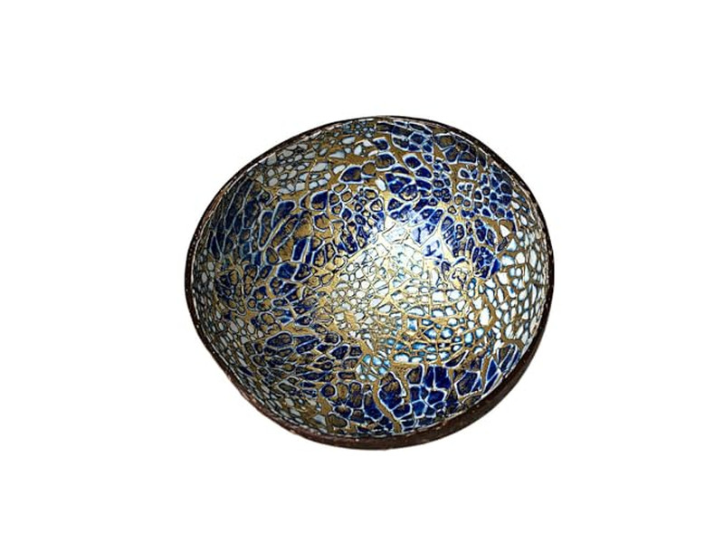 Bols Épais en Coque de Noix de Coco Bol à Snacks Inde Sculpté Mélange Personnalisé Coque de Noix de Coco Lisse