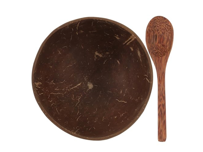 Bol en Noix de Coco Écologique Décoratif Coquille en Bambou Bols pour Bougies Coquilles Artisanat