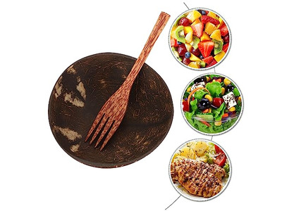 Bol en Noix de Coco Écologique Décoratif Coquille en Bambou Bols pour Bougies Coquilles Artisanat