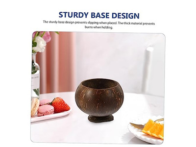 Bols 100% Noix de Coco Bol-Coque-Noix-de-Coco Bol Brut Jumbo 12Cm Collation Demi-Coque