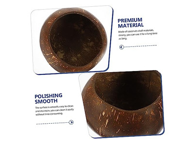 Bols 100% Noix de Coco Bol-Coque-Noix-de-Coco Bol Brut Jumbo 12Cm Collation Demi-Coque