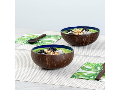 Fournitures de Fabrication de Bougies Bols en Bois pour Bougies Faits Main Luxe Noix de Coco Organique