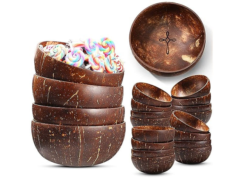 Bougie Cire Mélange Tissé Bols en Bois Bol Rustique En Vrac Pâte Coque Petit Acacia