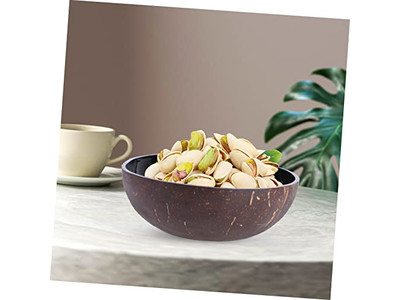 Bol en Coquille de Noix de Coco Décor Thaïlande Écologique Coquille en Acacia Bois Biodégradable