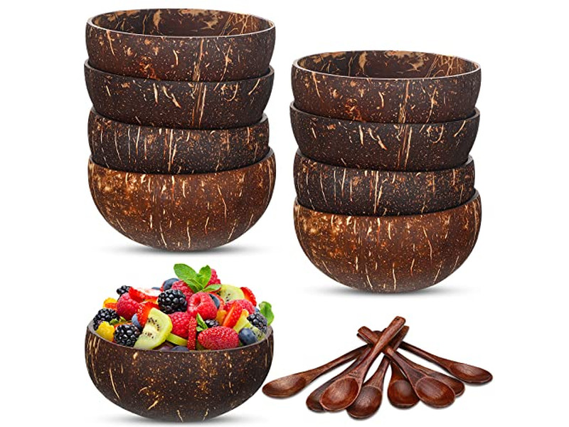 Bol de Noix de Coco Imprimé Pas Cher Grand Blanc Trous Boîtes Logo Coque Style