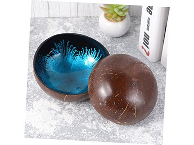 Bol en Coquille de Noix de Coco Avec Motif Salades Bols Personnalisés de Haute Qualité