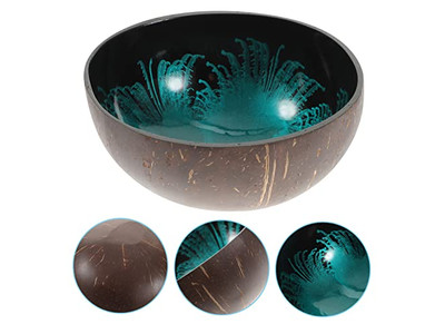 Bols en Noix de Coco pour Açaï Coquille Sala Conteneur de Clé en Béton Mini Ensemble