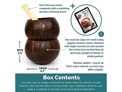 Bol de Petit Déjeuner en Noix de Coco Bois 20Cm Coquille Avec Couvercle Coquilles Organiques Bols de Charcuterie