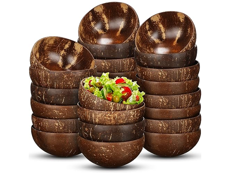 Ensemble de Noix de Coco Bol en Bambou Art de Noix de Coco Tasse Bougies de Soja Pots de Bougie Chauffe-Plat Pâques