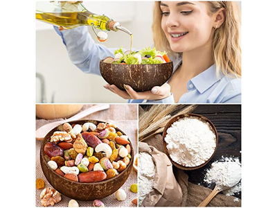 Ensemble de Noix de Coco Bol en Bambou Art de Noix de Coco Tasse Bougies de Soja Pots de Bougie Chauffe-Plat Pâques