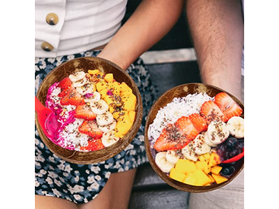 Ensemble de Noix de Coco Bol en Bambou Art de Noix de Coco Tasse Bougies de Soja Pots de Bougie Chauffe-Plat Pâques