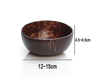 Coquille de Noix de Coco avec Couvercle Cuillère en Bois et Bol Bols d'Açaï Cuillères Grande Salade Pack de 10