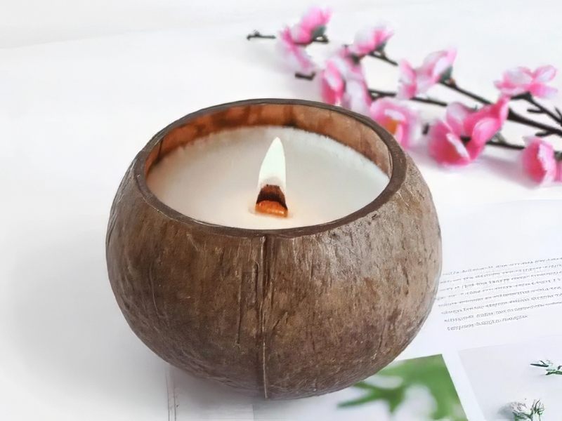 Ensemble d'Ambiance Parfumé en Noix de Coco