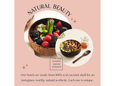 Bol à Soupe de Noix de Coco Logo Pot Bols Bébé Bali Boho En Vrac Ensembles Brut Ensemble 11Cm Joli Moitié