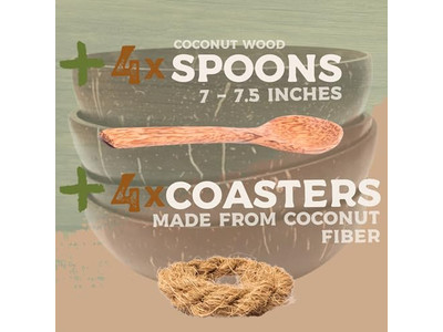 Bol Macramé en Noix de Coco Coquille Imprimée 8 Pouces Coquilles Vides 6 Fleurs