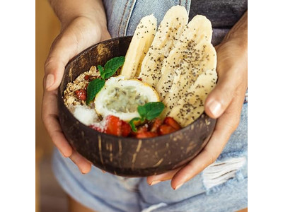 Bol de Service Bols en Bambou Noix de Coco Fourchettes de Noix de Coco Cocopalm Plat Cuillère Support Assiette