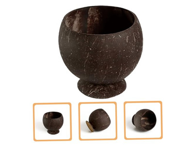 Ensemble d'un Bol en Noix de Coco Semblable avec Support Couvercle de Logo de Bols Vietnamiens