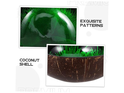 Bol Naturel de Thaïlande Ensemble de Salade en Acacia Bols de Couleur Noix de Coco Sûrs pour les Aliments