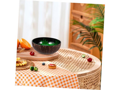 Bol Naturel de Thaïlande Ensemble de Salade en Acacia Bols de Couleur Noix de Coco Sûrs pour les Aliments