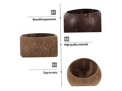 Bol de Noël en Coque de Noix de Coco Bougie Cire Créative Bol Bougie-Coquille de Noix de Coco